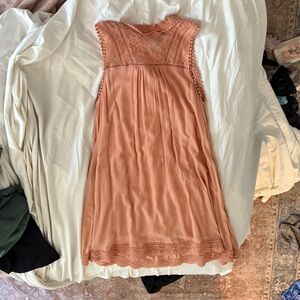 Altar'd State Lace Trim Chemise - Peach